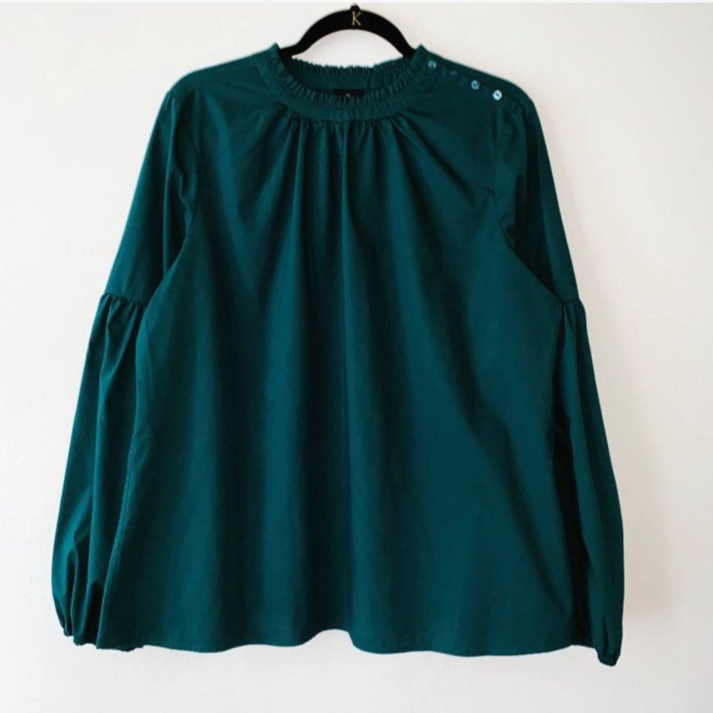 Worthington Long Sleeve Emerald Green Blouse